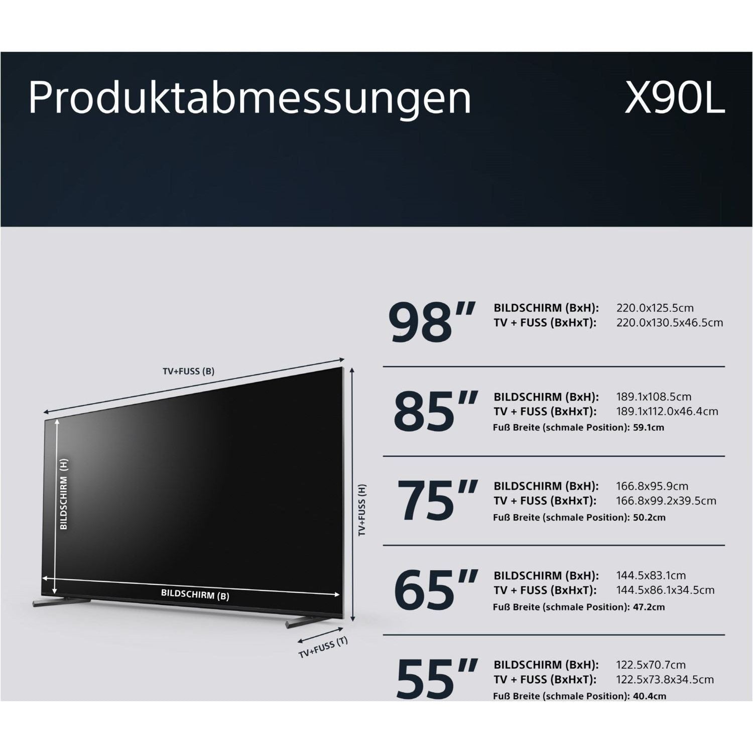 Sony XR - 85X90L - 85* - 214cm - HiFi - Profis Darmstadt